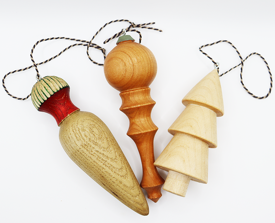 woodturned ornaments