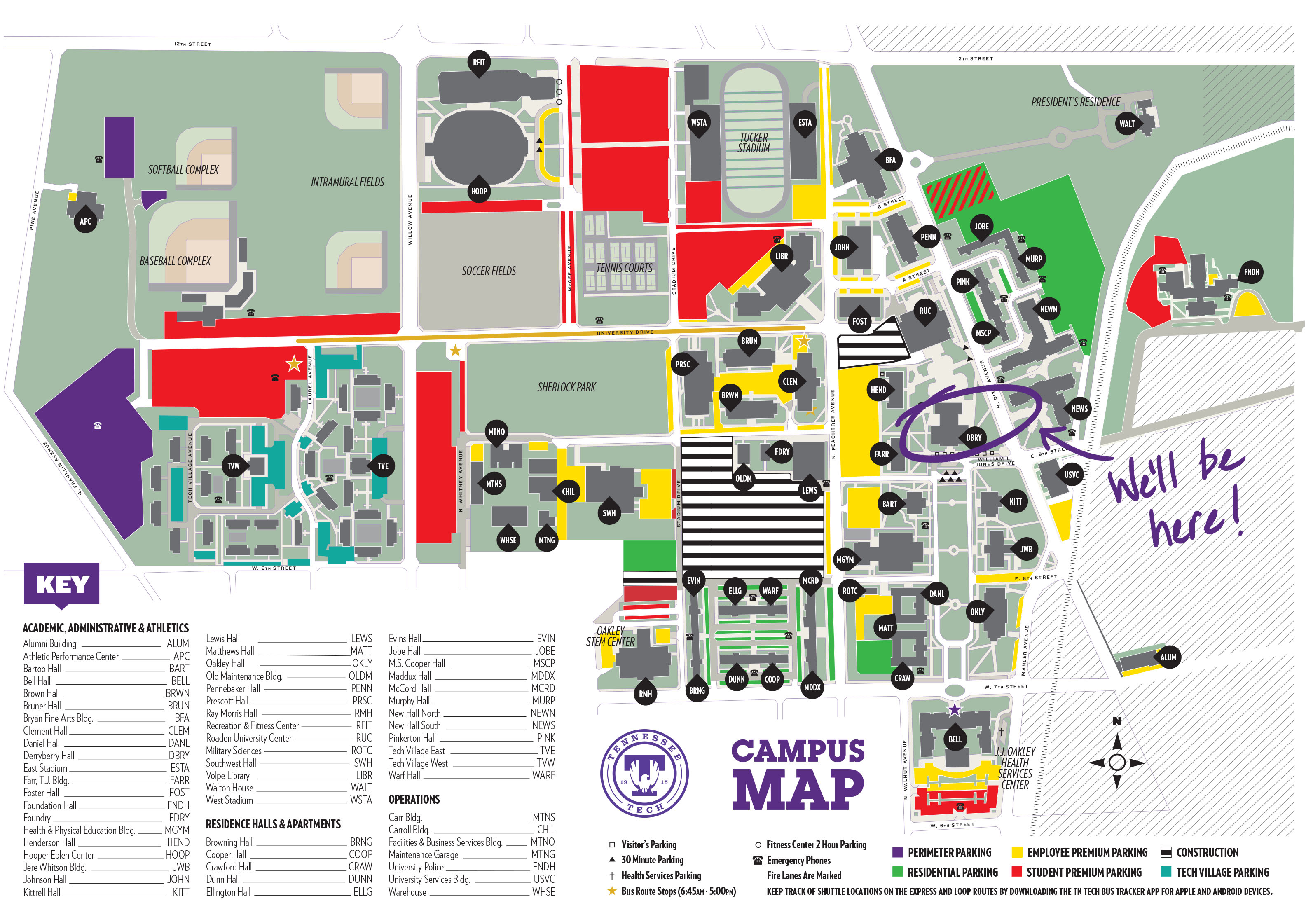 tennessee tech campus map Tennessee Tech University Campus Map Map Of The World tennessee tech campus map