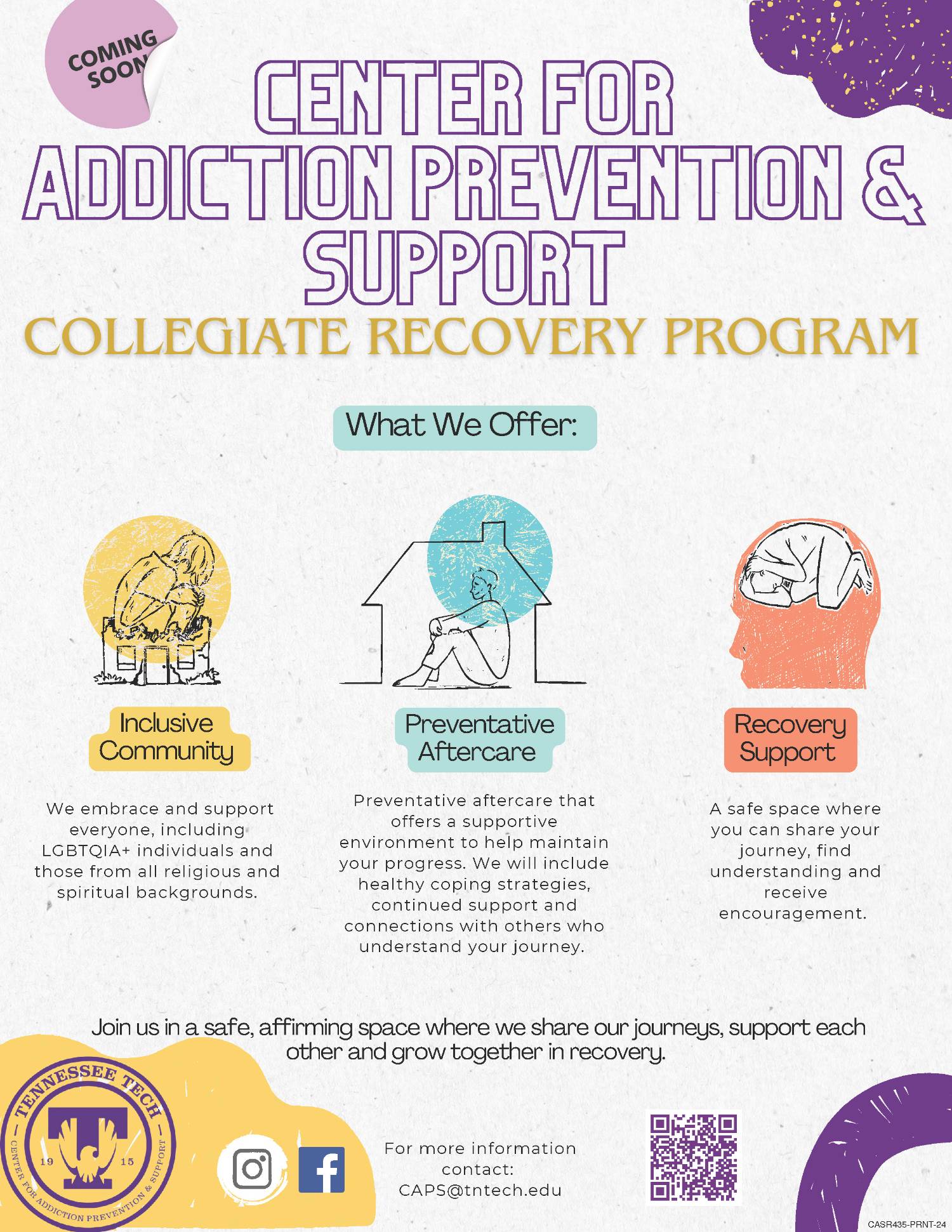 Collegiate Recovery Program flyer