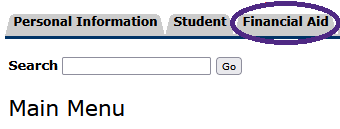 Financial Aid Tab EO