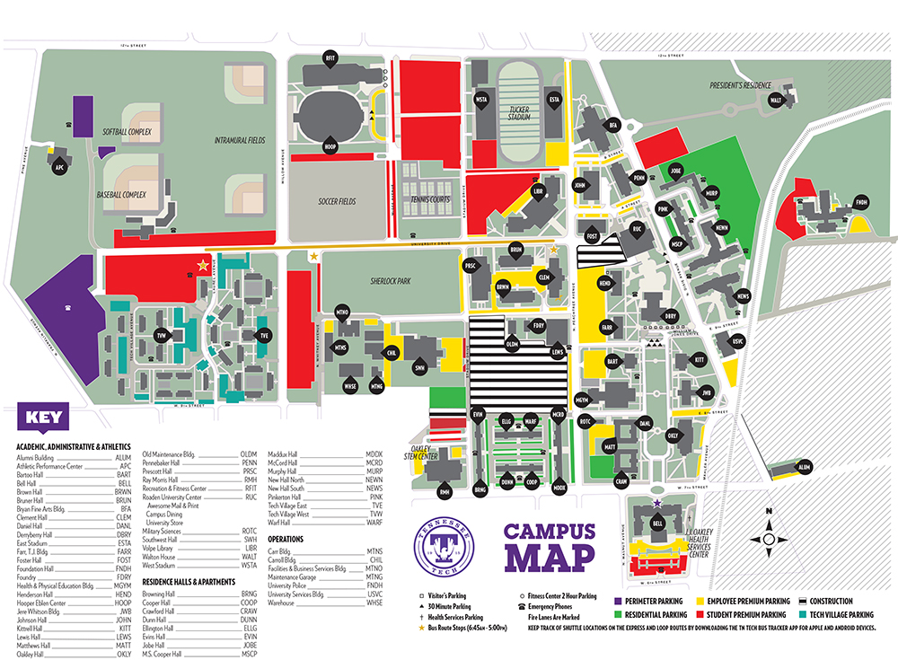 tennessee tech campus map Explanation Of Tuition Fees tennessee tech campus map