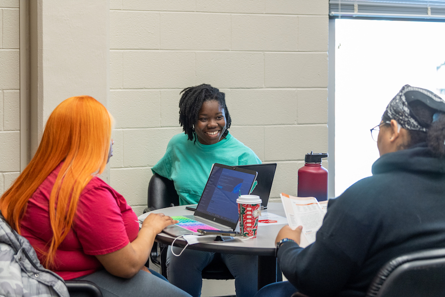 Students gather in the Intercultural Affairs offices at Tennessee Tech