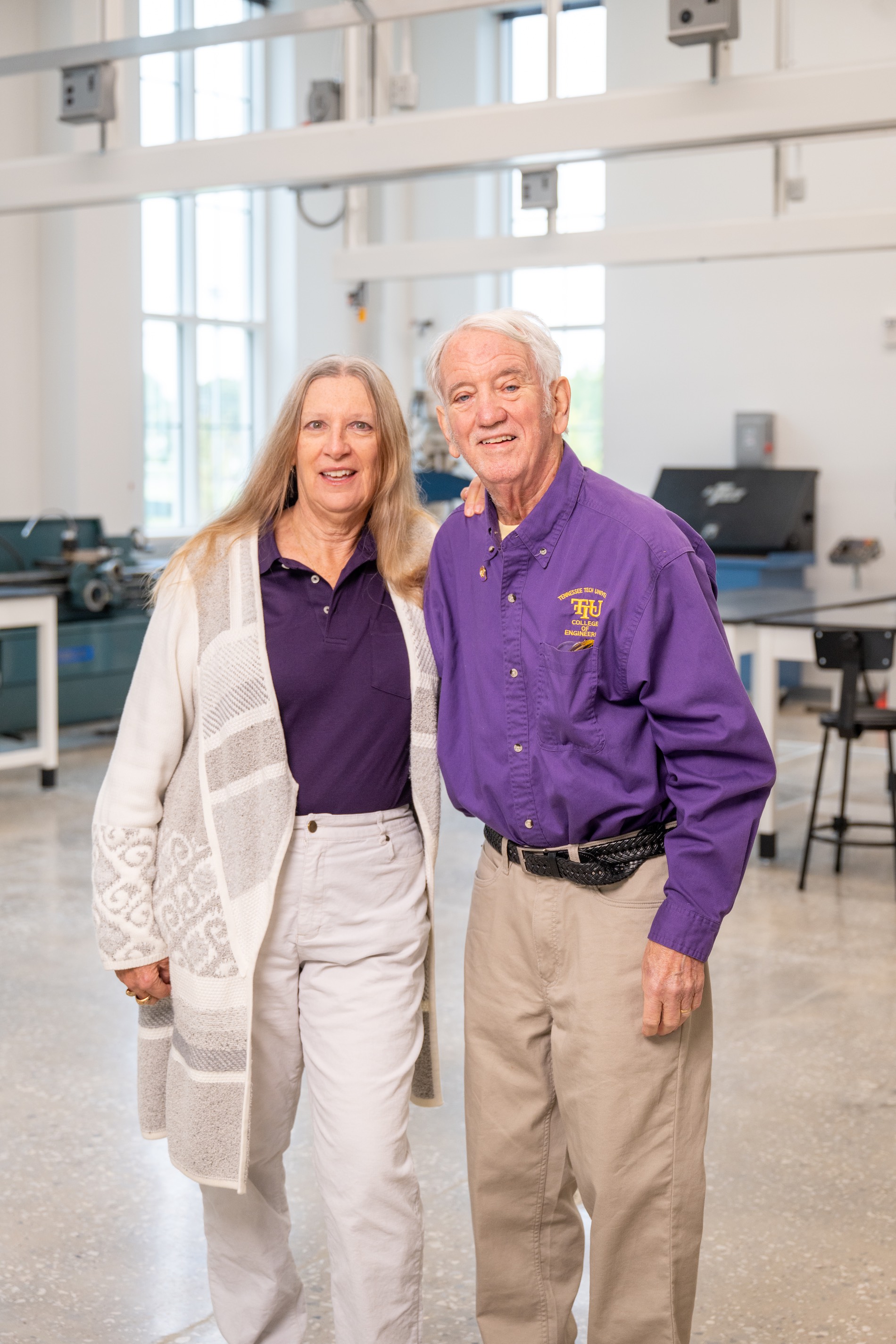 Mary Anne Koltowich and her husband Jim Smith at the Ashraf Islam Engineering Building grand opening event on Oct. 15