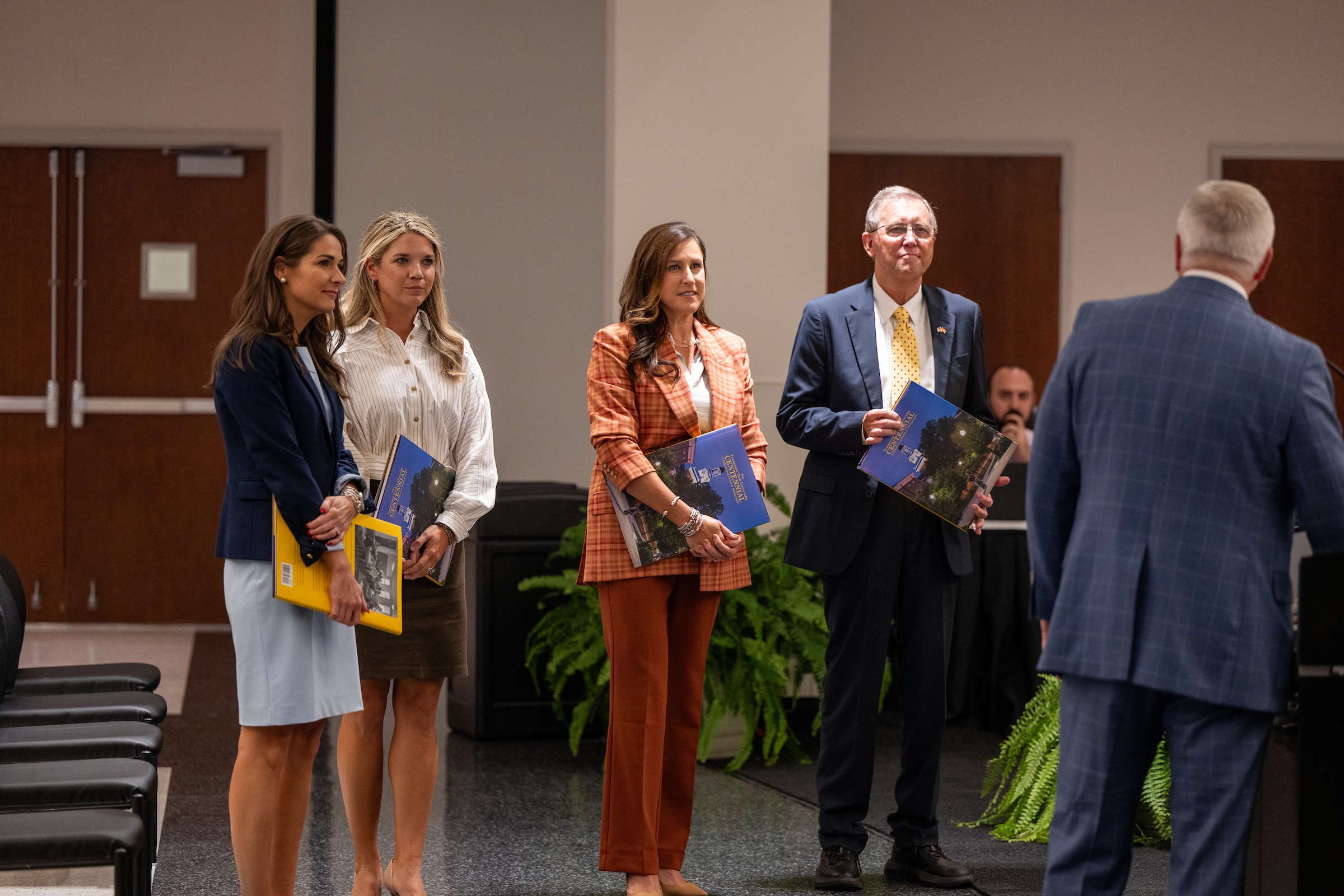 Local officials are recognized at Tech's Sept. 26 Board of Trustees meeting.