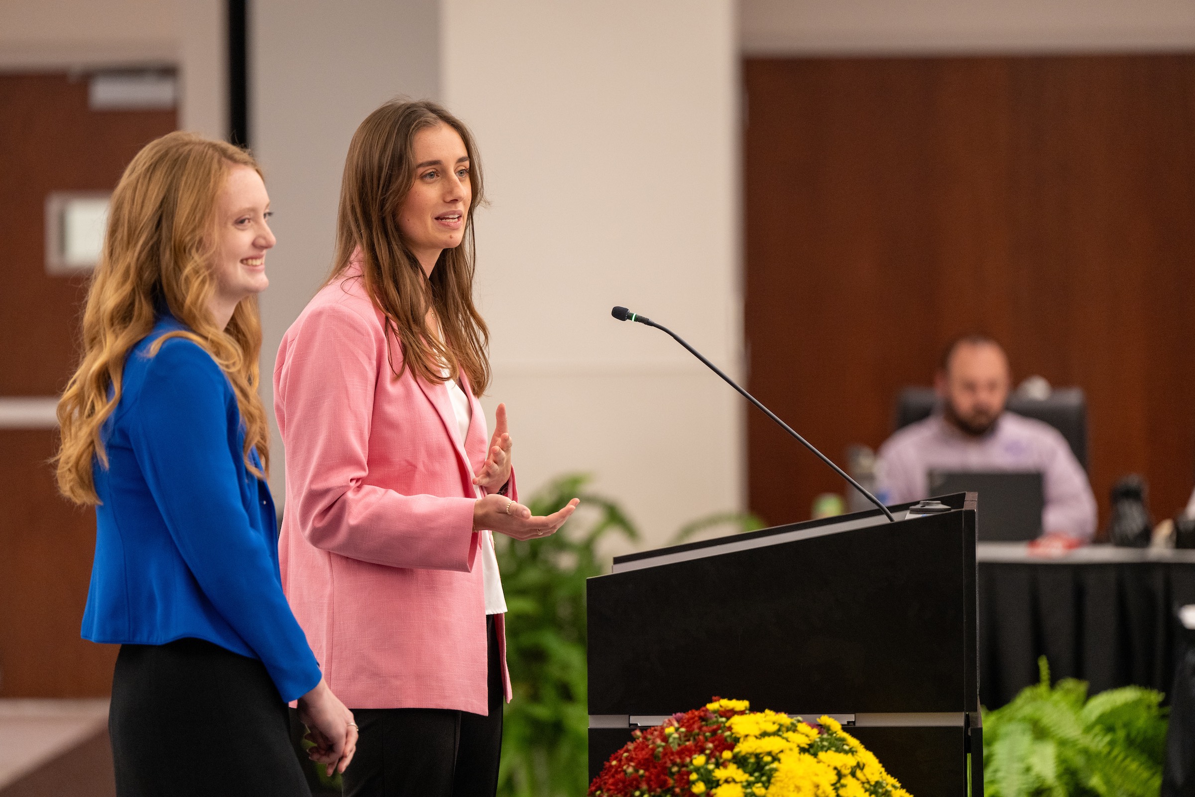 Students speak at the Sept. 26 Board of Trustees meeting.