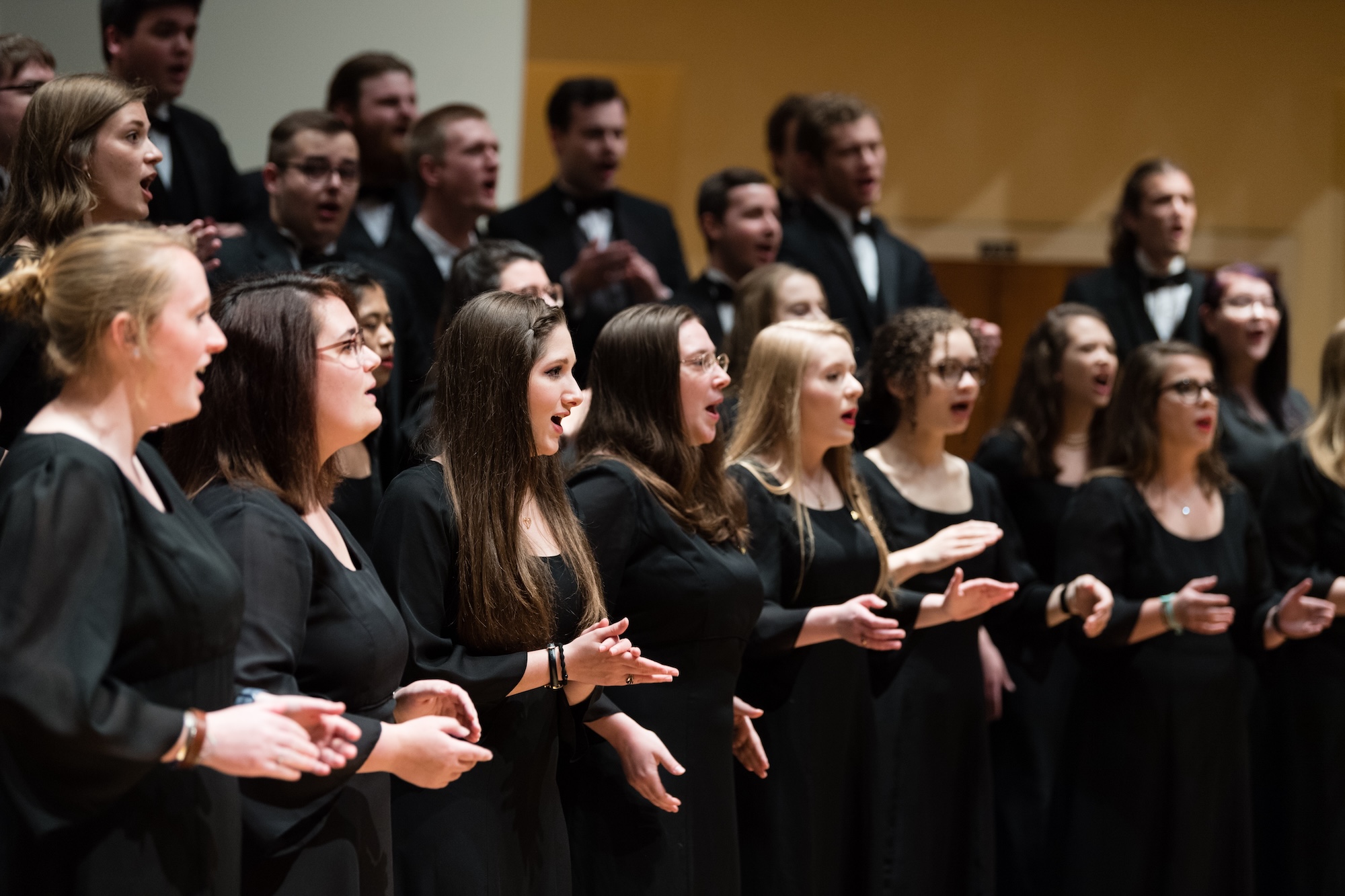 Chorus students performing